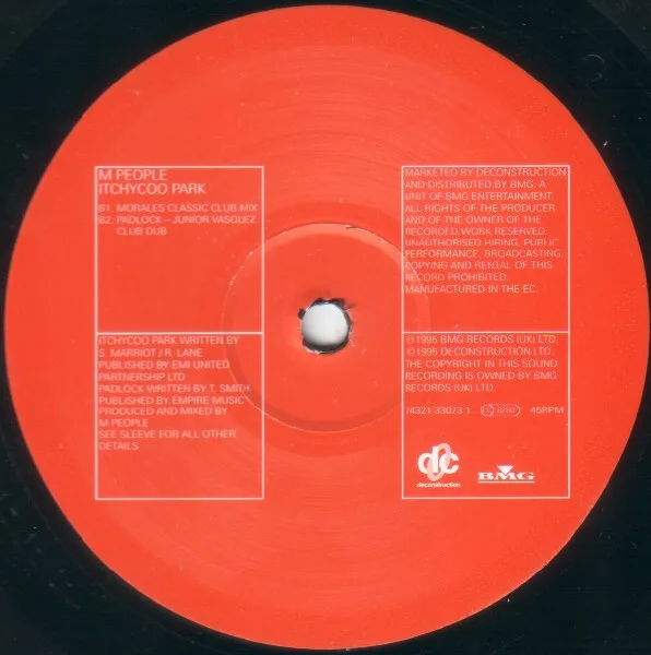 Album cover for Itchycoo Park by M People