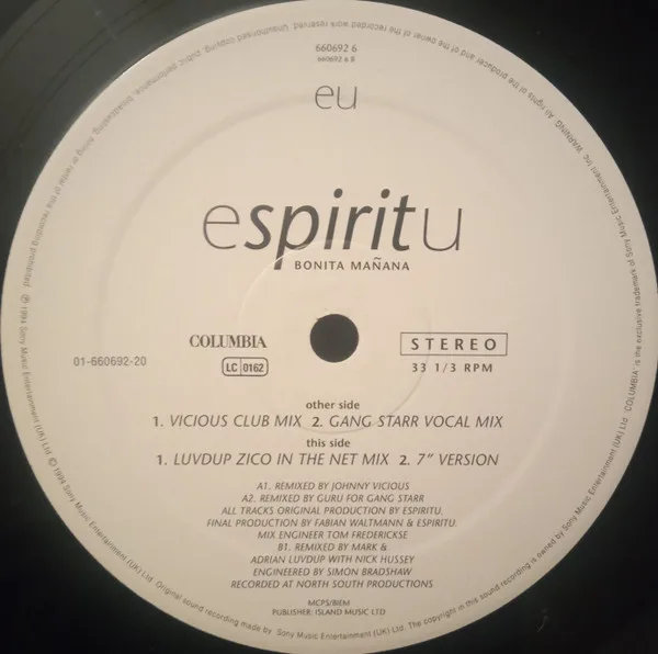 Album cover for Bonita Mañana by Espiritu