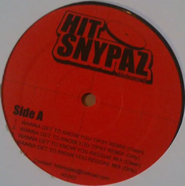 Various - Hit Snypaz Volume 2, Hip Hop, Reggae, Crunk, Dancehall, Not On Label, US, Vinyl 1x 12", EP, Unofficial Release