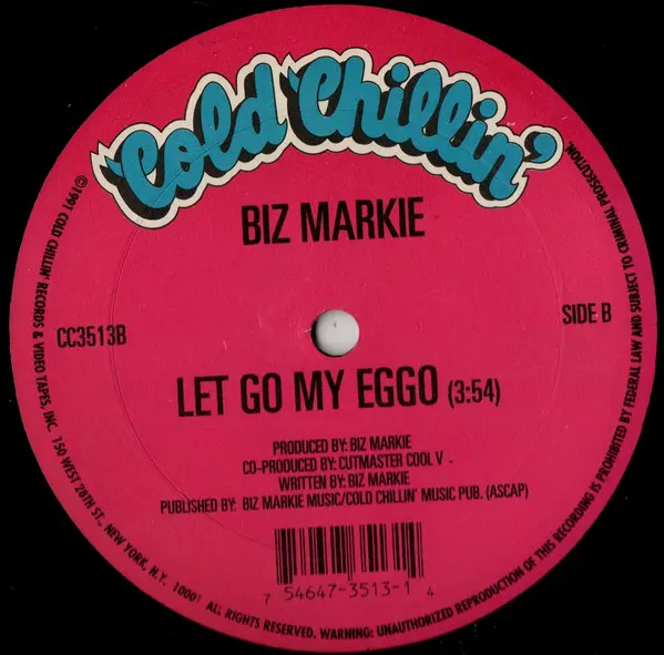 Biz Markie - Just Rhymin' With Biz / Let Go My Eggo, Hip Hop, 1995 - Cold Chillin', US, Vinyl 1x 12", 33 ⅓ RPM, Limited Editi
