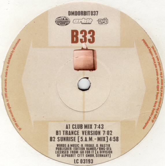 Ralph Fridge - Angel, Electronic, Trance, 1999 - Orbit Records, Europe, Vinyl 1x 12", 45 RPM, 33 ⅓ RPM