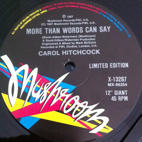 Carol Hitchcock - Get Ready (Earth To Moonbase Mix), Electronic, Hi NRG, Synth-pop, 1987 - Mushroom, Australia, Vinyl 1x 12",