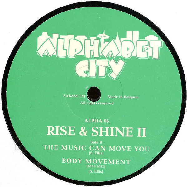 Rise & Shine - Body Movement, Electronic, House, 1995 - Alphabet City, Germany, Vinyl 1x 12"