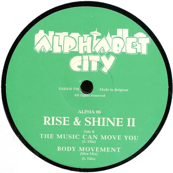 Rise & Shine - Body Movement, Electronic, House, 1995 - Alphabet City, Germany, Vinyl 1x 12"