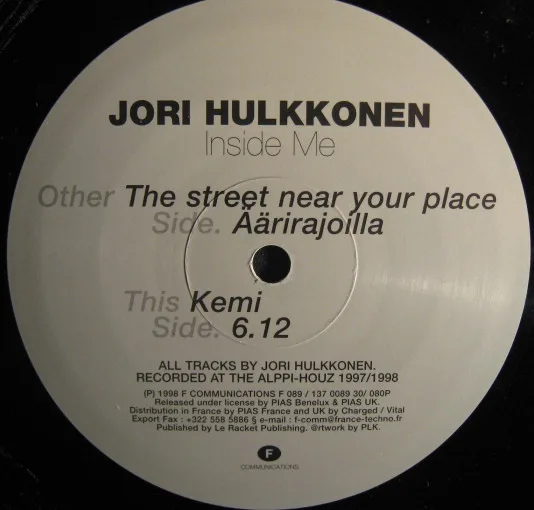 Album cover for Inside Me by Jori Hulkkonen