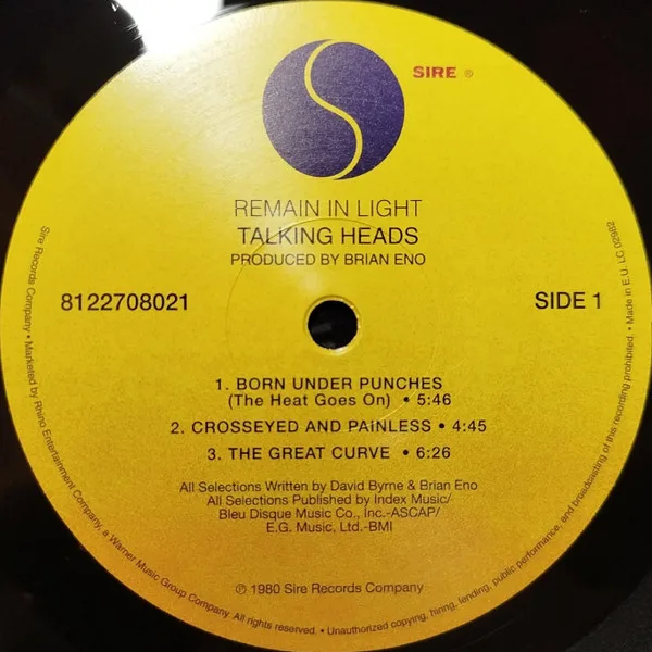 Album cover for Remain In Light by Talking Heads