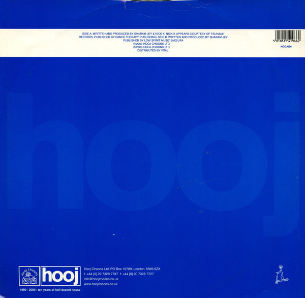 Sharam Jey & Nick K - Don't Lie, Electronic, Downtempo, Progressive House, 2000 - Hooj Choons, UK, Vinyl 1x 12", 33 ⅓ RPM