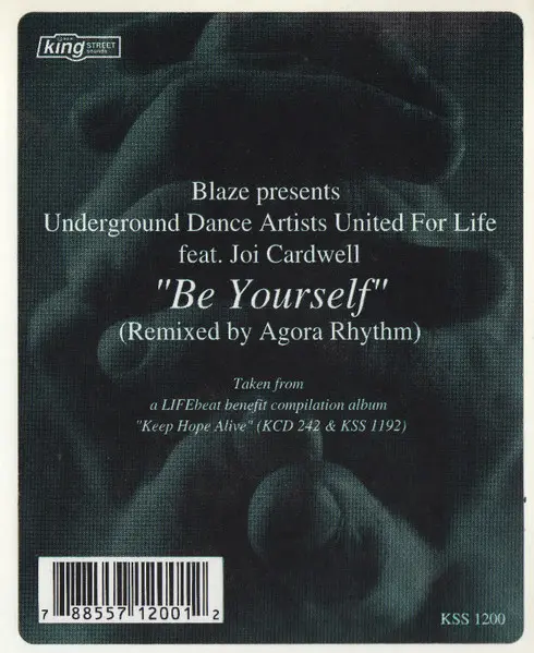 Blaze Presents Underground Dance Artists United For Life Feat. Joi Cardwell - Be Yourself (Agora Rhythm Remixes), Electronic,