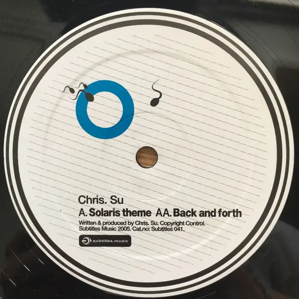 Chris.Su - Solaris Theme, Electronic, Drum n Bass, 2005 - Subtitles, UK, Vinyl 1x 12", 45 RPM