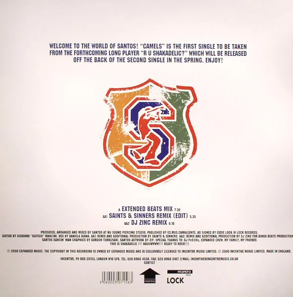 Album cover for Camels by Santos