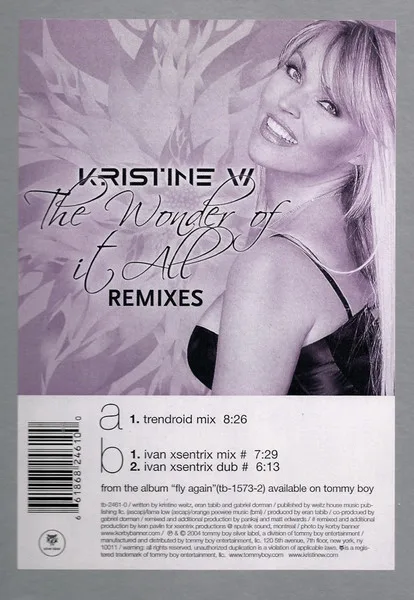 Album cover for The Wonder Of It All (Remixes) by Kristine W