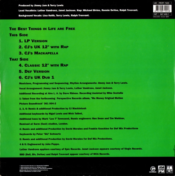 Luther Vandross & Janet Jackson With Special Guests Bell Biv Devoe & Ralph Tresvant - The Best Things In Life Are Free, Elect