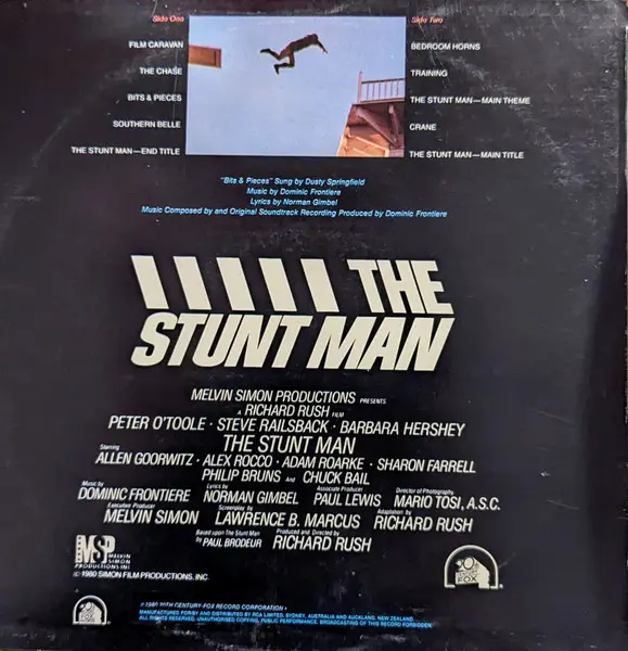 Dominic Frontiere - The Stunt Man (The Original Motion Picture Soundtrack), Stage & Screen, Score, Soundtrack, 1980 - 20th Ce