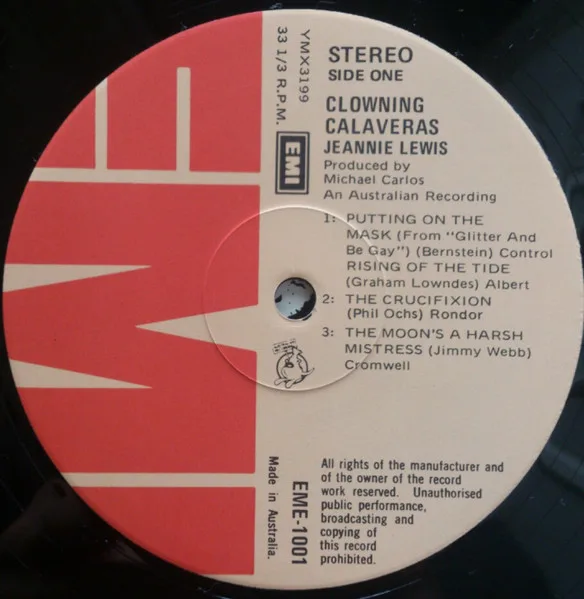 Album cover for Tears Of Steel & The Clowning Calaveras by Jeannie Lewis