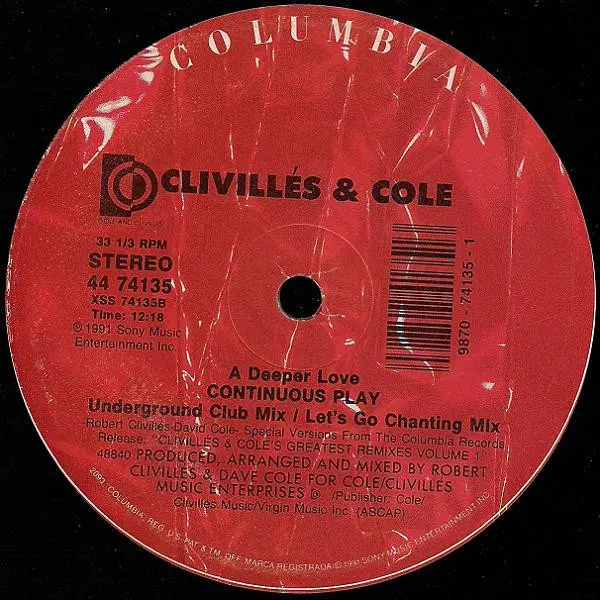 Clivillés & Cole - Pride (In The Name Of Love), Electronic, House, 1991 - Columbia, US, Vinyl 1x 12", 33 ⅓ RPM
