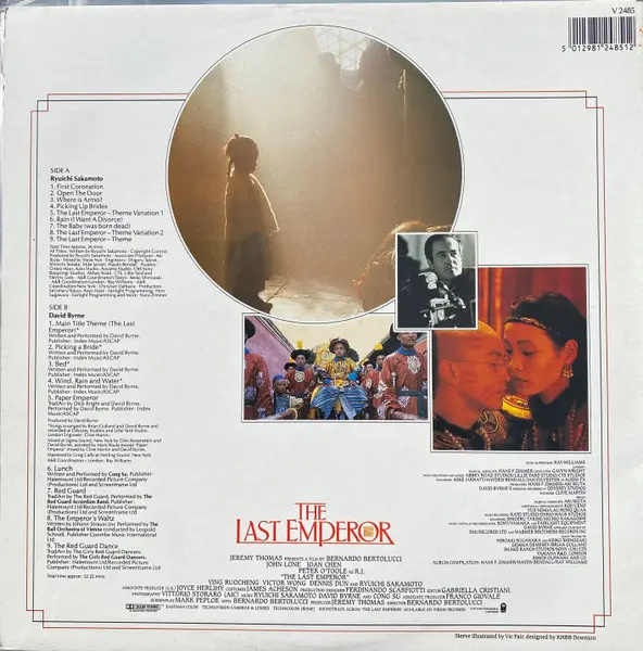 Ryuichi Sakamoto, David Byrne And Cong Su - The Last Emperor, Classical, Stage & Screen, Contemporary, Soundtrack, 1987 - Vir