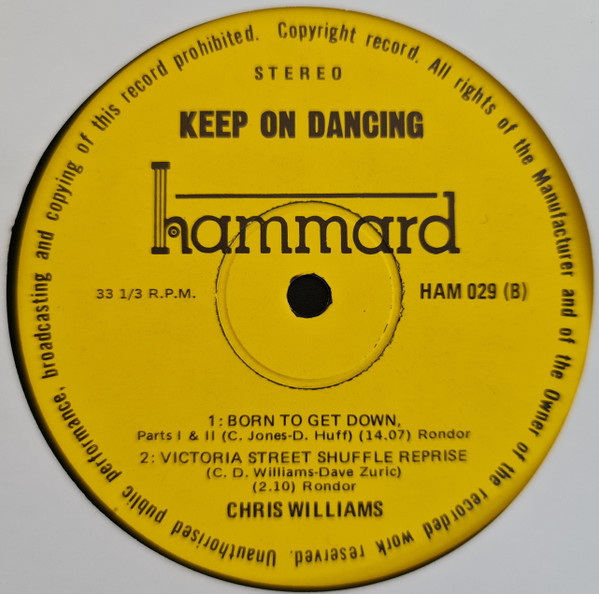 Chris Williams (11) - Keep On Dancing, Electronic, Funk / Soul, Disco, 1979 - Hammard, Australia, Vinyl 1x LP, Album