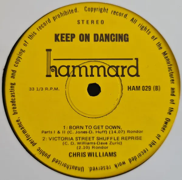 Chris Williams (11) - Keep On Dancing, Electronic, Funk / Soul, Disco, 1979 - Hammard, Australia, Vinyl 1x LP, Album