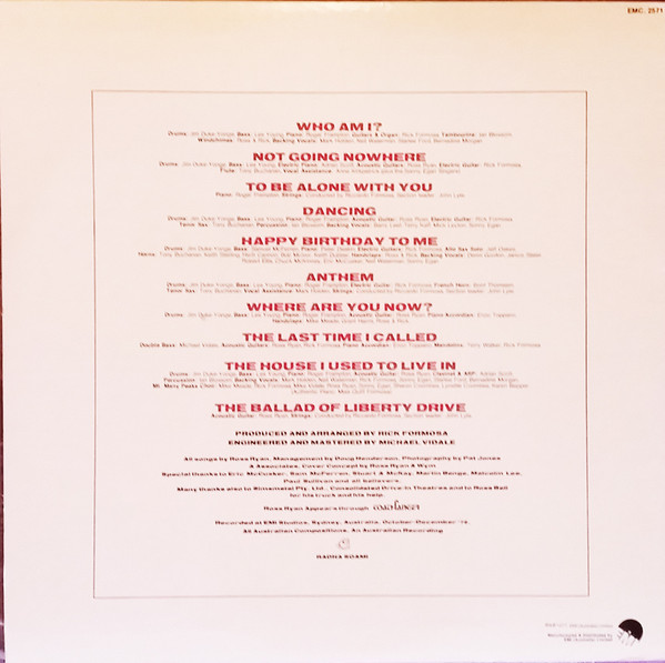 Ross Ryan - Smiling For The Camera - 1977 - - EMI - Vinyl 1x LP, Album, Stereo Embossed Front Cover