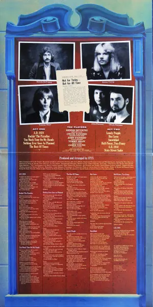 Styx - Paradise Theatre - 1981 - Hard Rock, Pop Rock - A&M Records - Vinyl 1x LP, Album, Etched, Stereo Santa Maria Pressing,