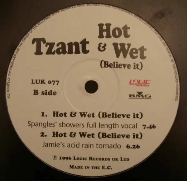 Album cover for Hot & Wet (Believe It) by Tzant