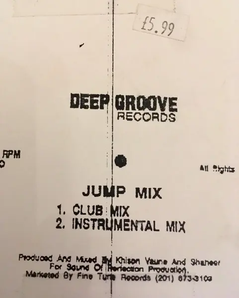 Sound Of Perfection Production - Jump Mix, Electronic, House, 1992 - Deep Groove Records (4), US, Vinyl 1x 12", 33 ⅓ RPM, Tes
