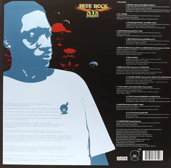 Pete Rock - NY's Finest, Hip Hop, Boom Bap, 2008 - Nature Sounds, Soul Brother Records (5), US, Vinyl 2x LP, Album