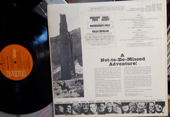 Quincy Jones & José Feliciano - Mackenna's Gold, Jazz, Stage & Screen, Score, Soundtrack, 1969 - RCA Victor, Canada, Vinyl 1x