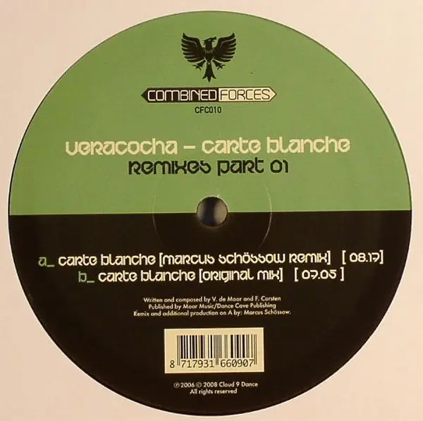 Veracocha - Carte Blanche (Remixes Part 01), Electronic, Progressive House, Progressive Trance, Trance, 2008 - Combined Force