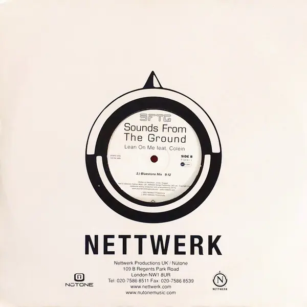 Sounds From The Ground - Lean On Me, Electronic, Downtempo, Progressive House, Trance, 2002 - Nettwerk, UK, Vinyl 2x 12", 33 