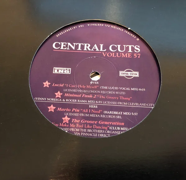 Album cover for Central Cuts Volume 57 by Lucid (45), Minimal Funk, Mario Più, Groove Generation, The