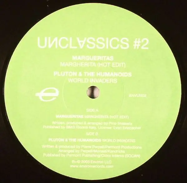 Margueritas / Pluton & Humanoids - Margherita / World Invaders, Electronic, Disco, Electro, Italo-Disco, 2003 - Environ, US, 