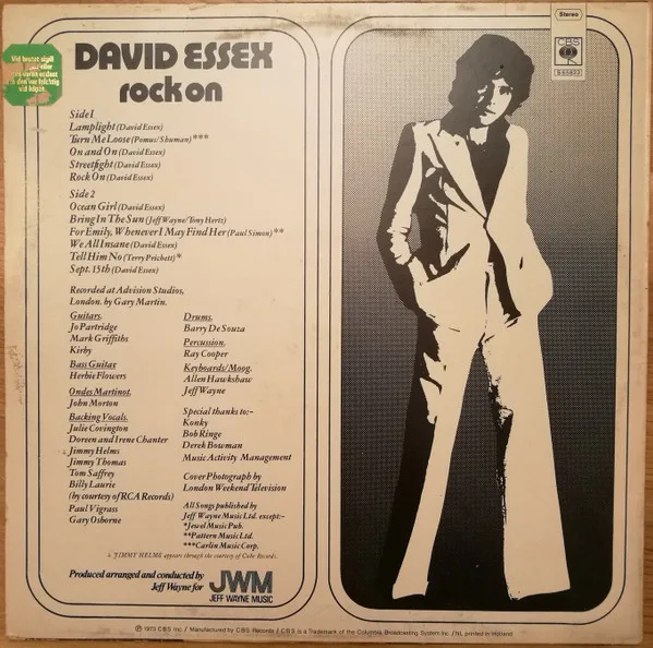 Album cover for Rock On by David Essex