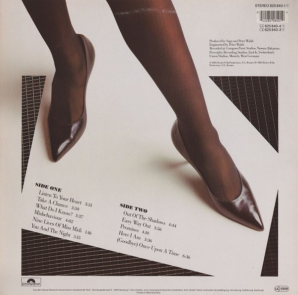 Saga (3) - Behaviour, Pop, Rock, Art Rock, Pop Rock, Prog Rock, 1985 - Polydor, Germany, Vinyl 1x LP, Album, Stereo