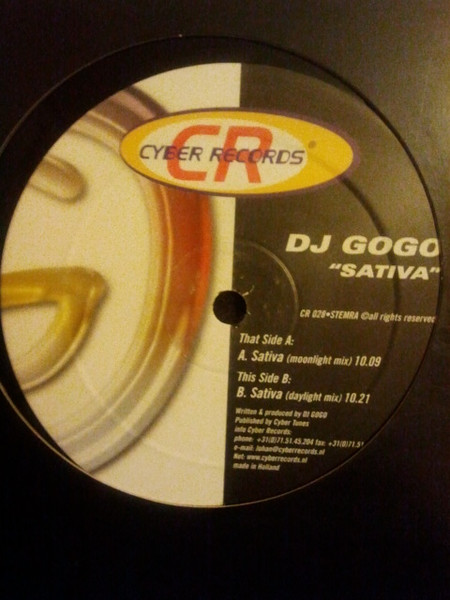 DJ Gogo - Sativa - 1999 - Tech House, Trance - Cyber Records - Vinyl 1x 12"
