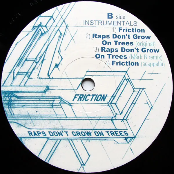 DJ Vadim - Friction / Raps Don't Grow On Trees, Hip Hop, Downtempo, Trip Hop, 1999 - Ninja Tune, UK, Vinyl 1x 12", Single