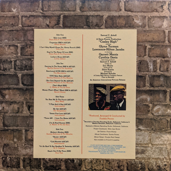 Various - Cooley High (Original Soundtrack), Funk / Soul, Pop, Stage & Screen, Ballad, Rhythm & Blues, Score, Soul, Soundtrac