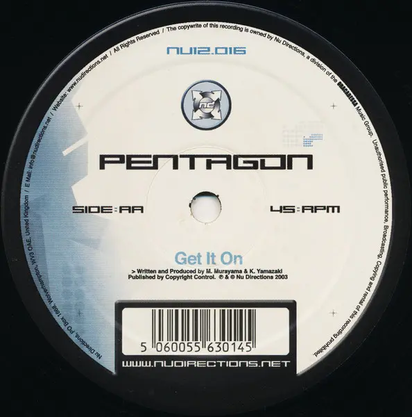 Greg Packer / Pentagon - Gonna Be Mine / Get It On, Electronic, Drum n Bass, 2003 - Nu-Directions, UK, Vinyl 1x 12", 45 RPM