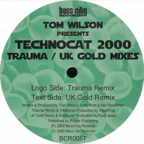 Tom Wilson - Technocat 2000, Electronic, Hard House, 2000 - Bass City Recordings, UK, Vinyl 1x 12"