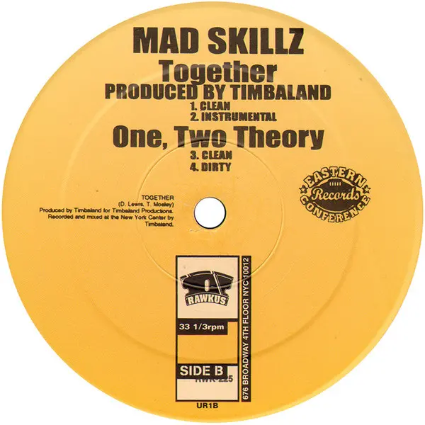 Mad Skillz - Ghost Writer / Together / 1, 2 Theory, Hip Hop, 2000 - Eastern Conference, Rawkus, US, Vinyl 1x 12", 33 ⅓ RPM, S