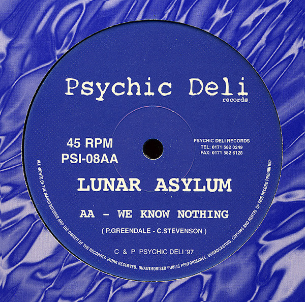 Lunar Asylum - Water Margin / We Know Nothing - 1997 - Goa Trance - Psychic Deli - Vinyl 1x 12", 33 ⅓ RPM