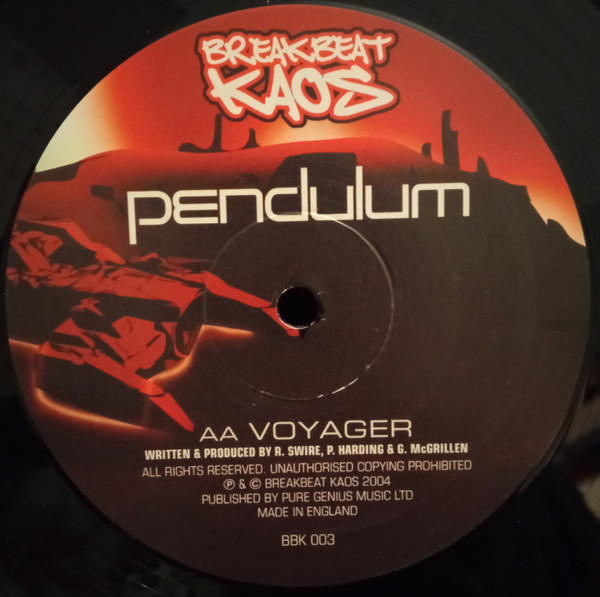 Pendulum (3) - Another Planet /  Voyager, Electronic, Drum n Bass, 2004 - Breakbeat Kaos, UK, Vinyl 1x 12", 45 RPM