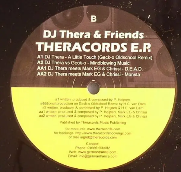 DJ Thera & Friends - Theracords E.P., Electronic, Hard Trance, Hardstyle, Techno, 2010 - GermanTrance.com, UK, Vinyl 1x 12", 
