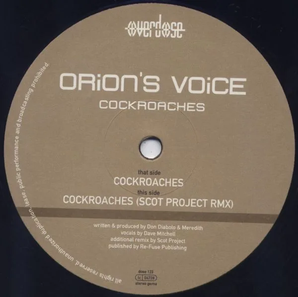 Album cover for Cockroaches by Orion's Voice