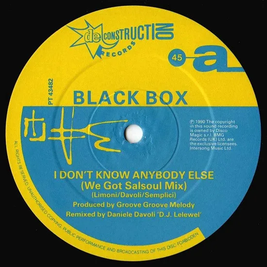 Album cover for I Don't Know Anybody Else (Remix) by Black Box
