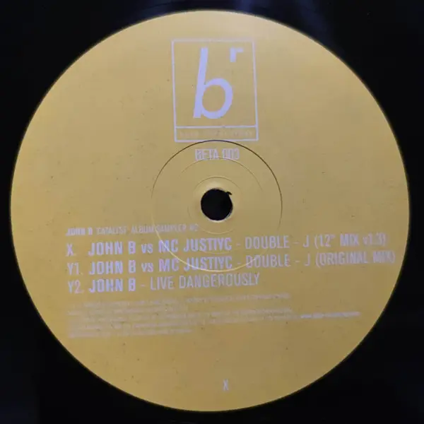 John B - Catalyst (Album Sampler #2), Electronic, Drum n Bass, 1999 - Beta Recordings, UK, Vinyl 1x 12", 33 ⅓ RPM, 45 RPM, Sa