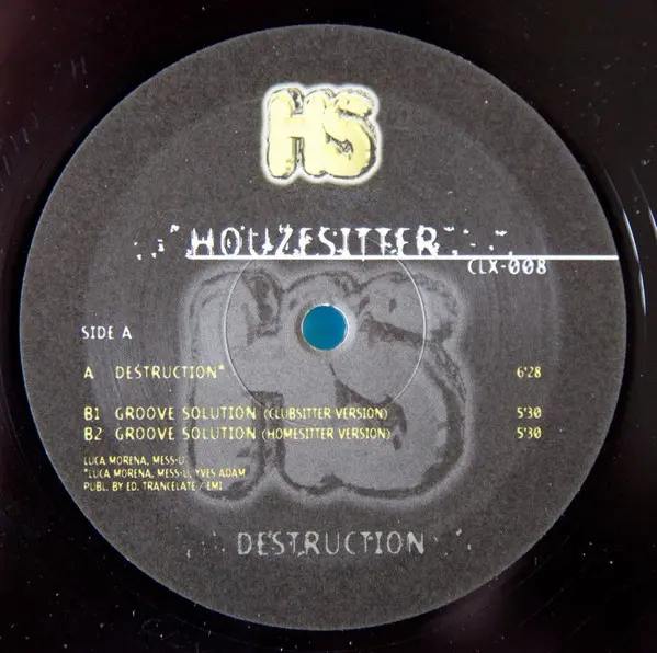 Houzesitter - Destruction, Electronic, Acid House, Tech House, 1997 - Climax Records, Germany, Vinyl 1x 12", 33 ⅓ RPM, 45 RPM