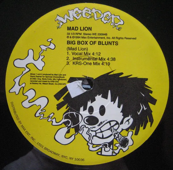 Mad Lion - Take It Easy, Hip Hop, Ragga HipHop, 1994 - Weeded, US, Vinyl 1x 12", 33 ⅓ RPM