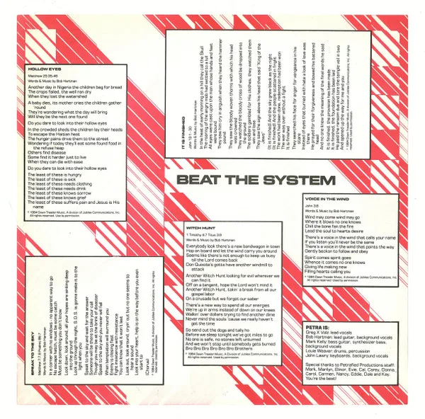 Album cover for Beat The System by Petra (9)