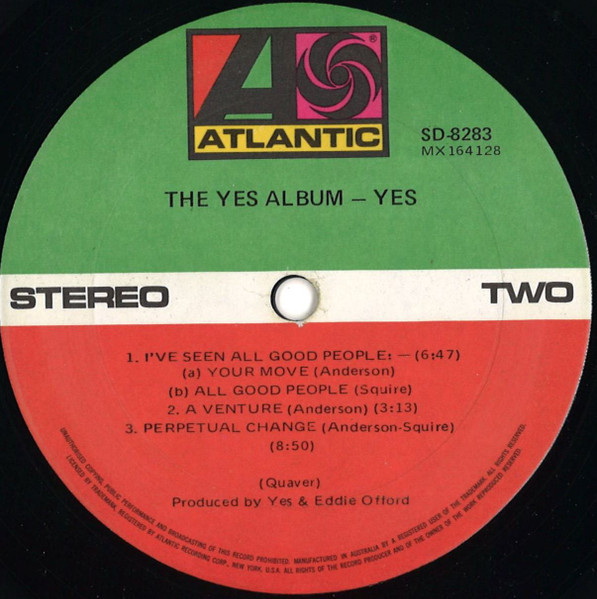 Yes - The Yes Album, Rock, Prog Rock, 1971 - Atlantic, Australia, Vinyl 1x LP, Album
